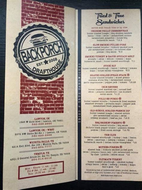 back porch drafthouse|back porch draft house restaurant.